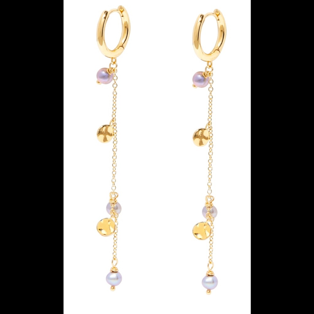 Gorjana Perla Imitation Pearl Huggie Hoops
